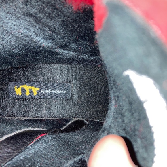 Dizzy Dream Wedge Fur Booties Women – Red Anthony Wang Sz 7 - Picture 8 of 11